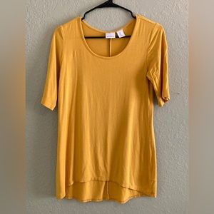 Kenar Mustard Yellow Tunic Top Size Small